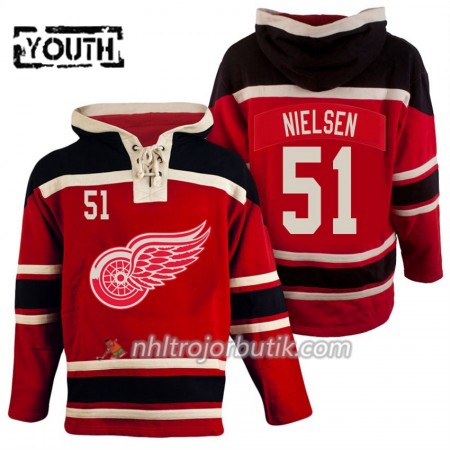 Barn Ishockey Detroit Red Wings Frans Nielsen 51 Röd Sawyer Hooded Sweatshirt